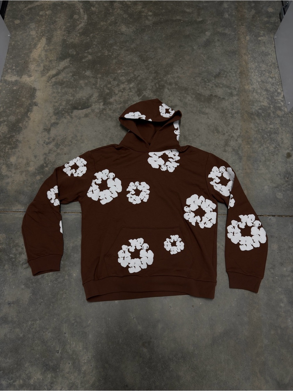 Denim Tear Brown Cotton Wreath Hoodie